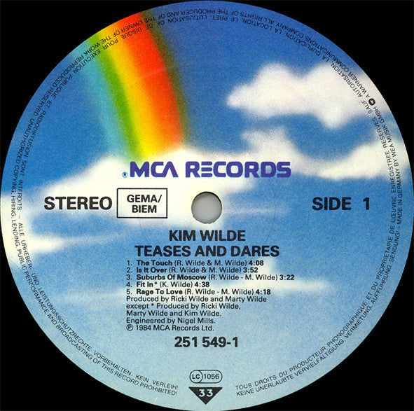 Kim Wilde ~ Teases & Dares (Vinyl) - Djungel & Jazz