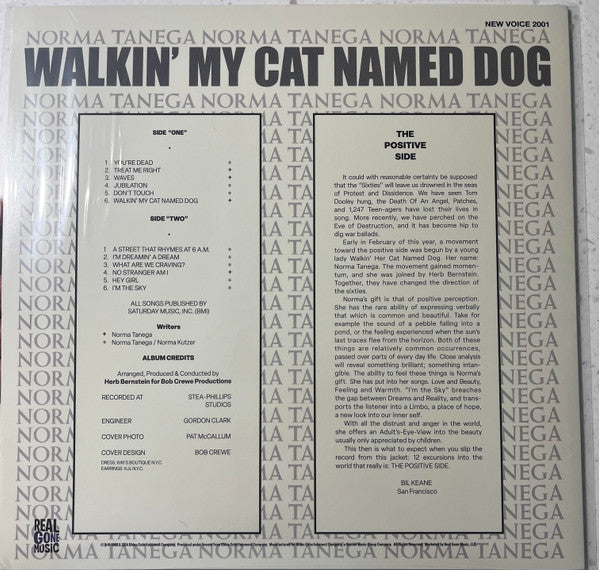 Norma Tanega ~ Walkin' My Cat Named Dog (Vinyl) - Djungel & Jazz