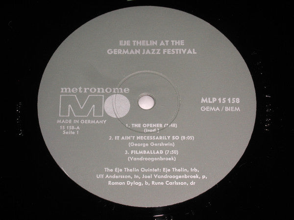Eje Thelin ~ At The German Jazz Festival (Vinyl) - Djungel & Jazz