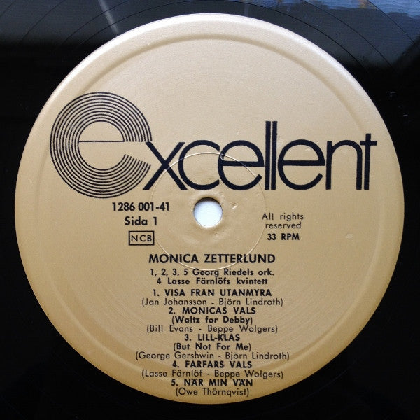 Monica Zetterlund ~ Monica Zetterlund (Vinyl) - Djungel & Jazz