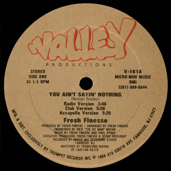 Fresh Finesse ~ You Ain't Sayin' Nothing (Vinyl) - Djungel & Jazz
