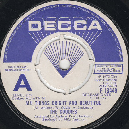 The Goodies ~ All Things Bright And Beautiful (Vinyl) - Djungel & Jazz