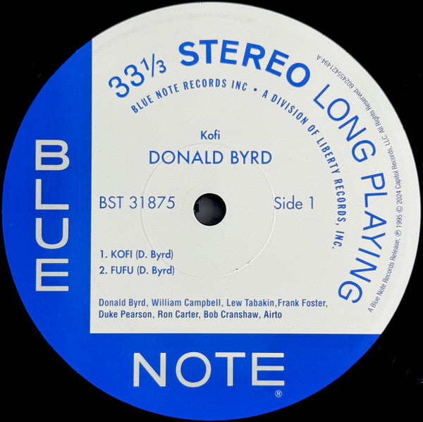 Donald Byrd ~ Kofi (Vinyl) - Djungel & Jazz