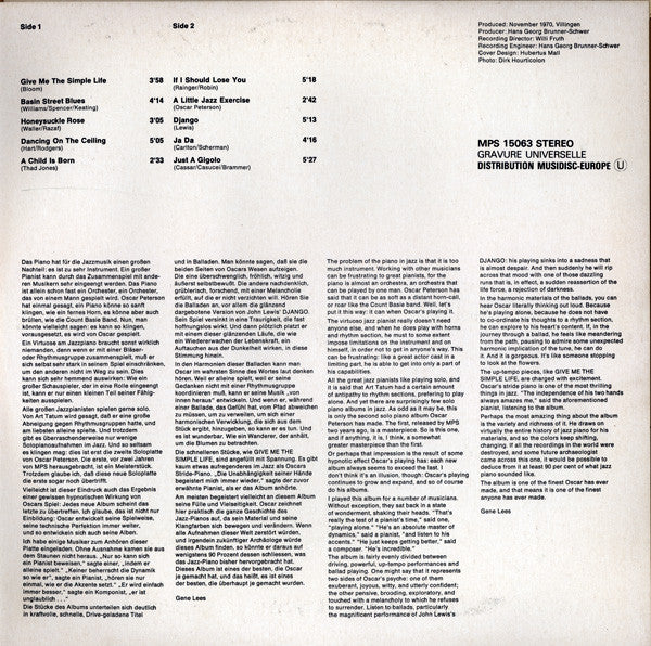 Oscar Peterson ~ Tracks (Vinyl) - Djungel & Jazz