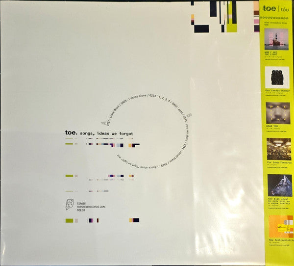 toe ~ Songs, Ideas We Forgot (Vinyl) - Djungel & Jazz