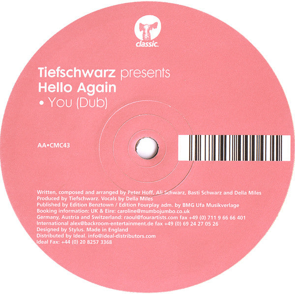Tiefschwarz ~ Hello Again (Vinyl) - Djungel & Jazz