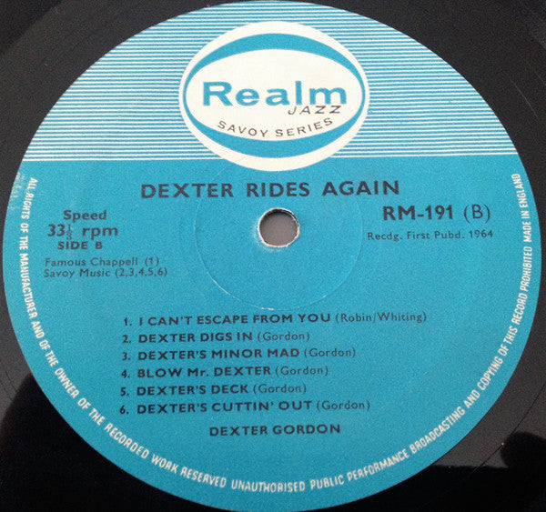 Dexter Gordon ~ Dexter Rides Again (Vinyl) - Djungel & Jazz
