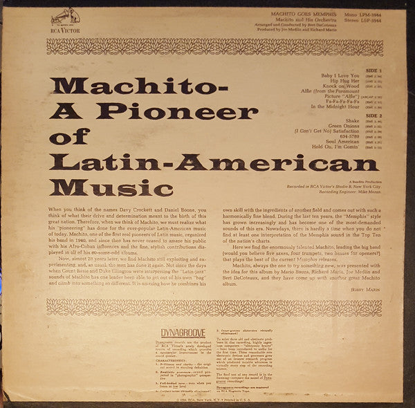 Machito : Machito Goes Memphis (LP)