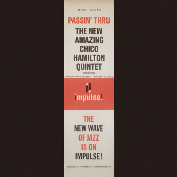 The Chico Hamilton Quintet ~ Passin' Thru (Vinyl) - Djungel & Jazz