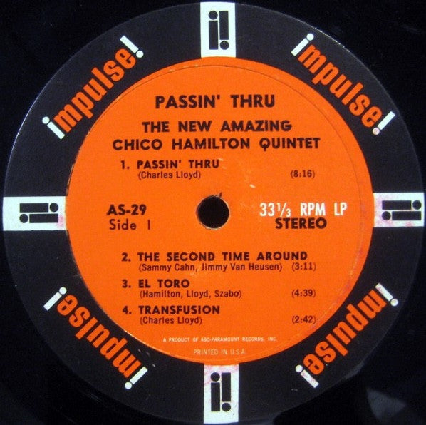 The Chico Hamilton Quintet ~ Passin' Thru (Vinyl) - Djungel & Jazz