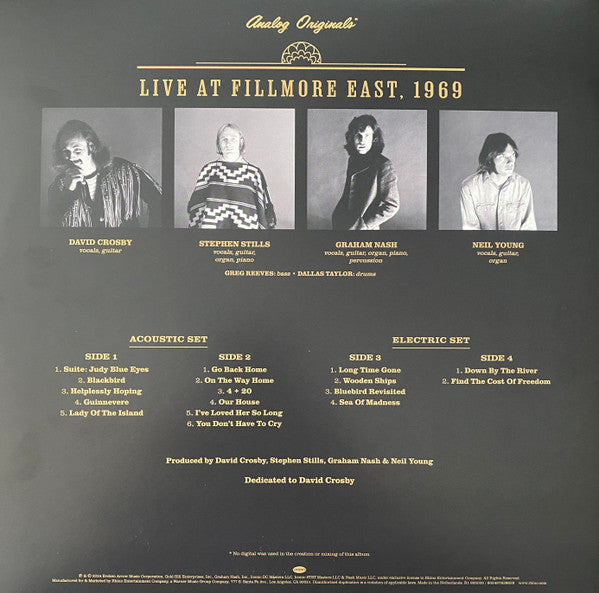 Crosby, Stills, Nash & Young ~ Live At Fillmore East, 1969 (Vinyl) - Djungel & Jazz