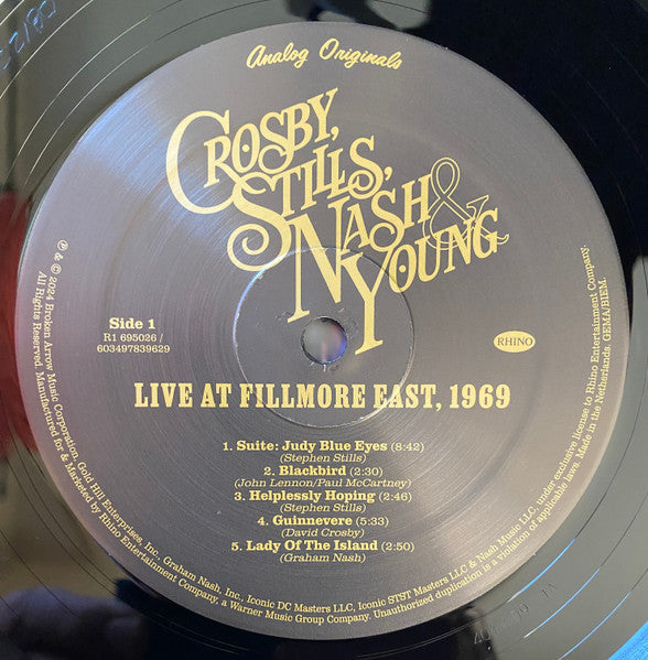 Crosby, Stills, Nash & Young ~ Live At Fillmore East, 1969 (Vinyl) - Djungel & Jazz