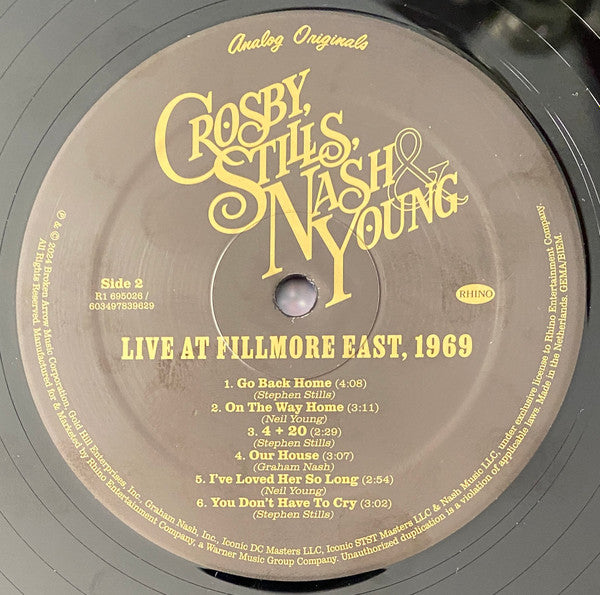 Crosby, Stills, Nash & Young ~ Live At Fillmore East, 1969 (Vinyl) - Djungel & Jazz