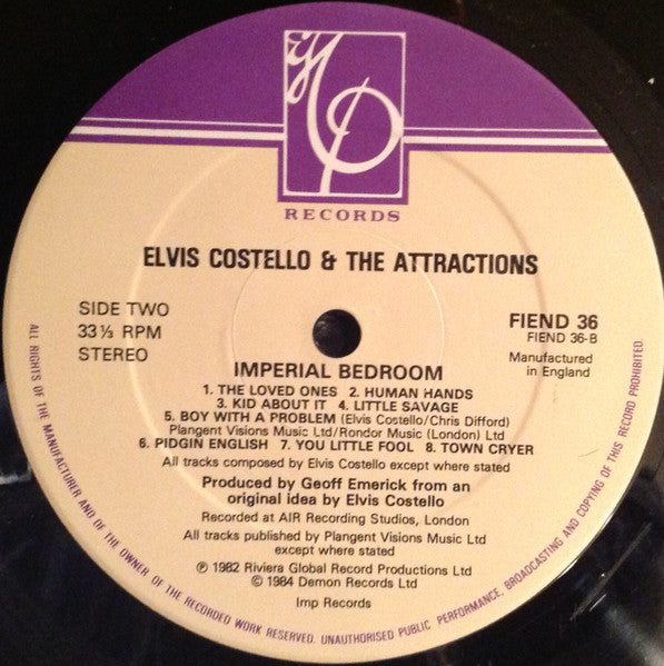 Elvis Costello And The Attractions ~ Imperial Bedroom (Vinyl) - Djungel & Jazz