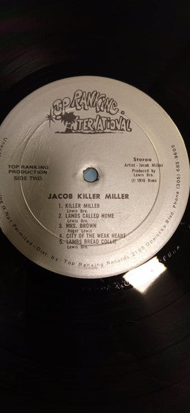 Jacob Miller ~ Jacob "Killer" Miller (Vinyl) - Djungel & Jazz