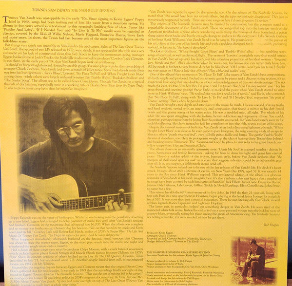 Townes Van Zandt ~ The Nashville Sessions (Vinyl) - Djungel & Jazz