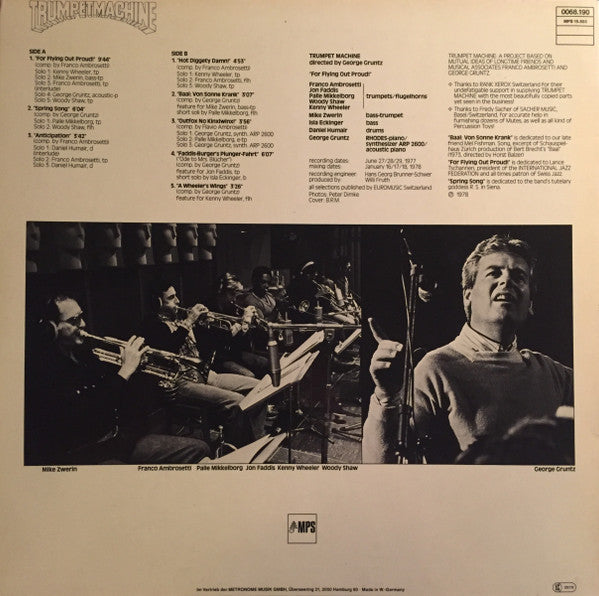 Trumpetmachine Directed By George Gruntz ~ For Flying Out Proud (Vinyl) - Djungel & Jazz