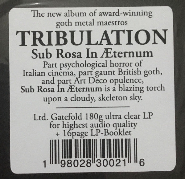 Tribulation  ~ Sub Rosa In Æternum (Vinyl) - Djungel & Jazz