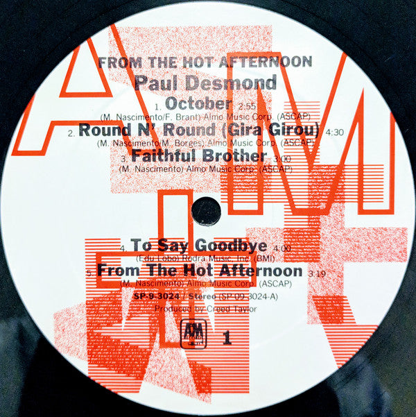 Paul Desmond : From The Hot Afternoon (LP, RM, Gat)