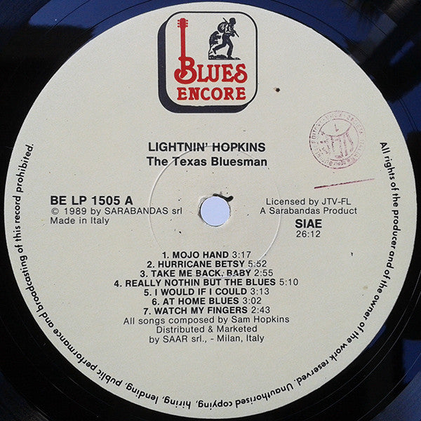 Lightnin' Hopkins ~ The Texas Bluesman (Vinyl) - Djungel & Jazz