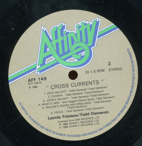 Lennie Tristano / Tadd Dameron ~ Crosscurrents (Vinyl) - Djungel & Jazz