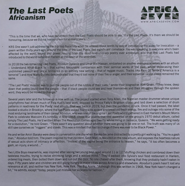 The Last Poets ~ Africanism (Vinyl) - Djungel & Jazz