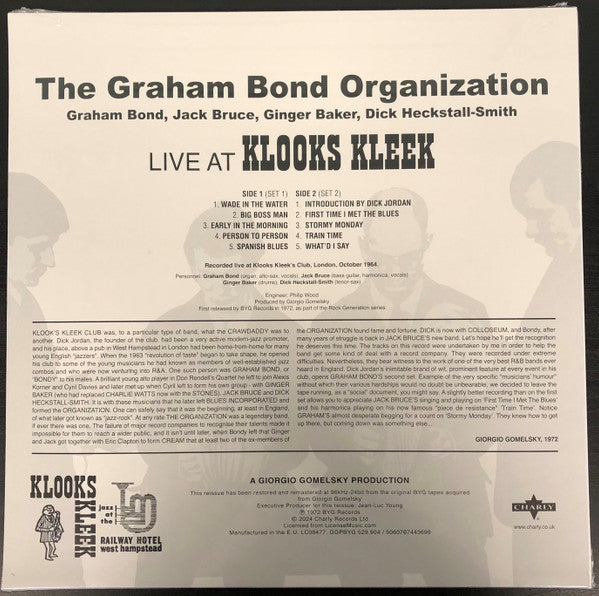 The Graham Bond Organization ~ Live At Klook's Kleek, London, 1964 (Vinyl) - Djungel & Jazz