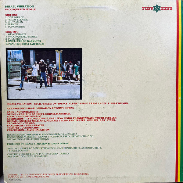 Israel Vibration : Unconquered People (LP, Album)