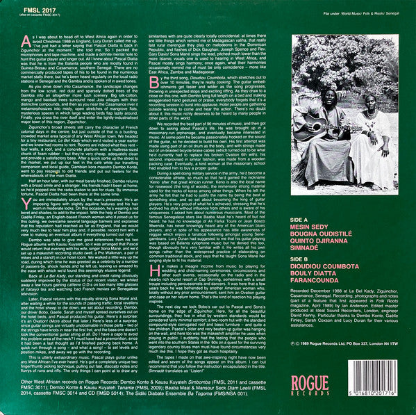 Pascal Diatta & Sona Mané ~ Simnadé (Vinyl) - Djungel & Jazz