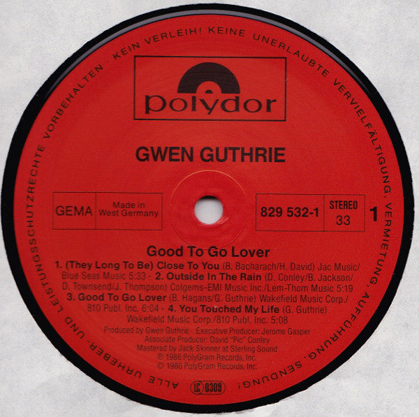 Gwen Guthrie ~ Good To Go Lover (Vinyl) - Djungel & Jazz