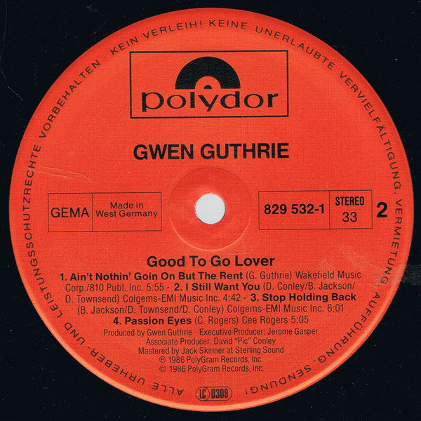Gwen Guthrie ~ Good To Go Lover (Vinyl) - Djungel & Jazz