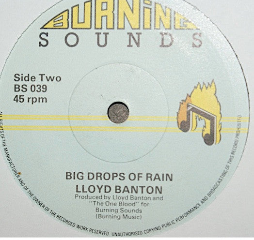 Lloyd Banton : You Will Be My Love / Big Drops Of Rain (7")