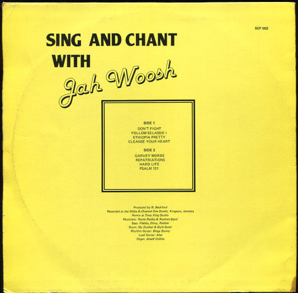 Jah Woosh : Sing And Chant With Jah Woosh (LP, Album)