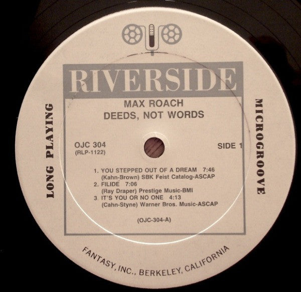 Max Roach ~ Deeds, Not Words (Vinyl) - Djungel & Jazz