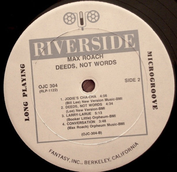 Max Roach ~ Deeds, Not Words (Vinyl) - Djungel & Jazz