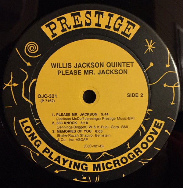 Willis Jackson Quintet ~ Please Mr. Jackson (Vinyl) - Djungel & Jazz