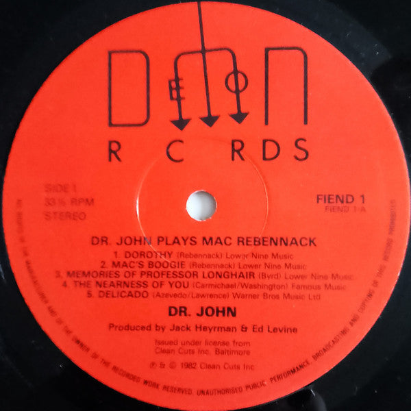 Dr. John ~ Dr. John Plays Mac Rebennack (Vinyl) - Djungel & Jazz