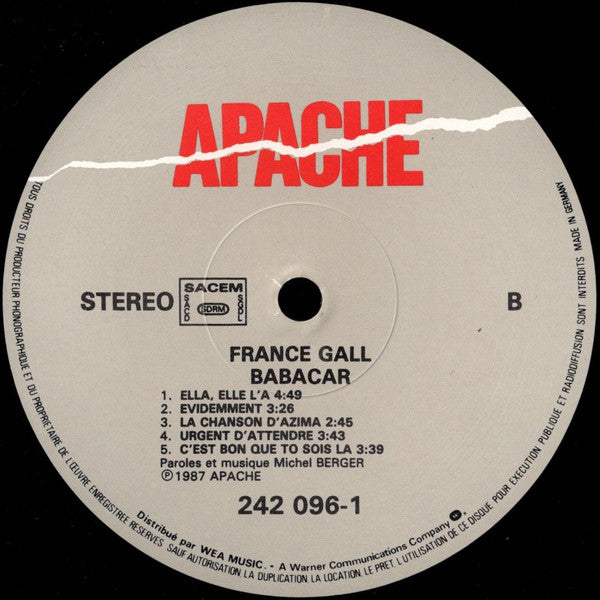 France Gall : Babacar (LP, Album)