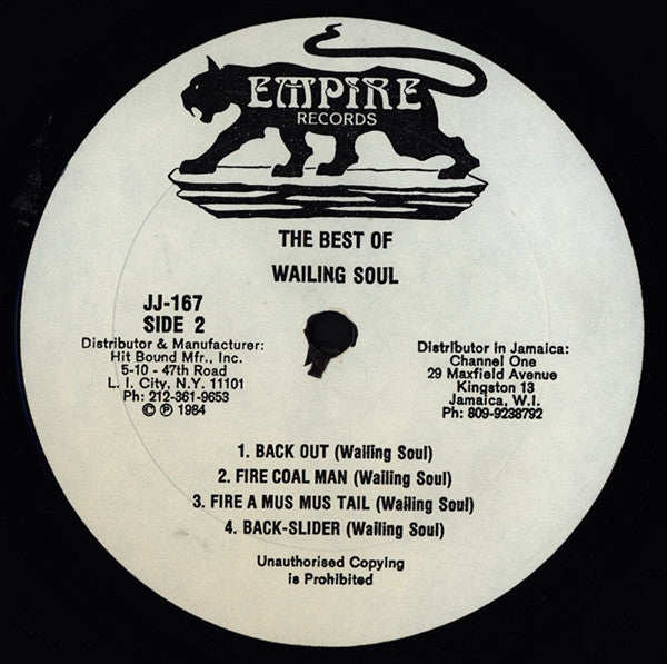 Wailing Souls : The Best Of Wailing Soul (LP, Comp)