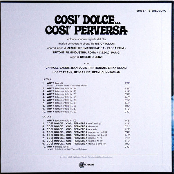 Riz Ortolani ~ Così Dolce... Così Perversa (Colonna Sonora Originale Del Film) (Vinyl) - Djungel & Jazz