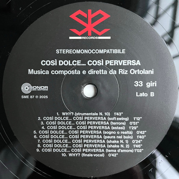 Riz Ortolani ~ Così Dolce... Così Perversa (Colonna Sonora Originale Del Film) (Vinyl) - Djungel & Jazz