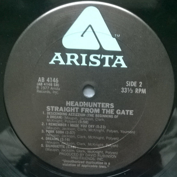 The Headhunters : Straight From The Gate (LP, Album, Pit)