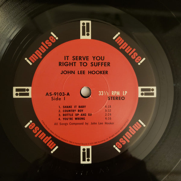 John Lee Hooker ~ It Serve You Right To Suffer (Vinyl) - Djungel & Jazz