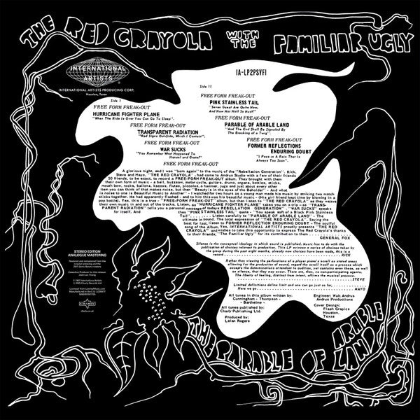 The Red Crayola With The Familiar Ugly ~ The Parable Of Arable Land (Vinyl) - Djungel & Jazz
