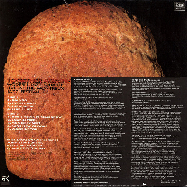 Modern Jazz Quartet ~ Together Again! Live At The Montreux Jazz Festival '82 (Vinyl) - Djungel & Jazz