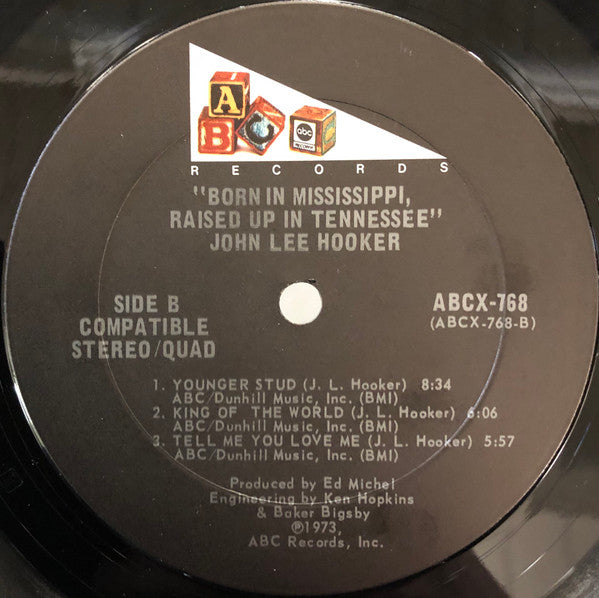John Lee Hooker ~ Born In Mississippi, Raised Up In Tennessee (Vinyl) - Djungel & Jazz