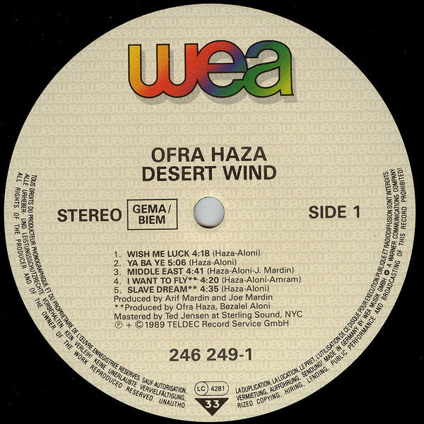 Ofra Haza ~ Desert Wind (Vinyl) - Djungel & Jazz