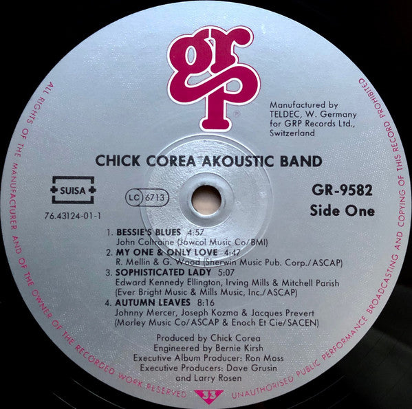 Chick Corea Akoustic Band ~ Chick Corea Akoustic Band (Vinyl) - Djungel & Jazz