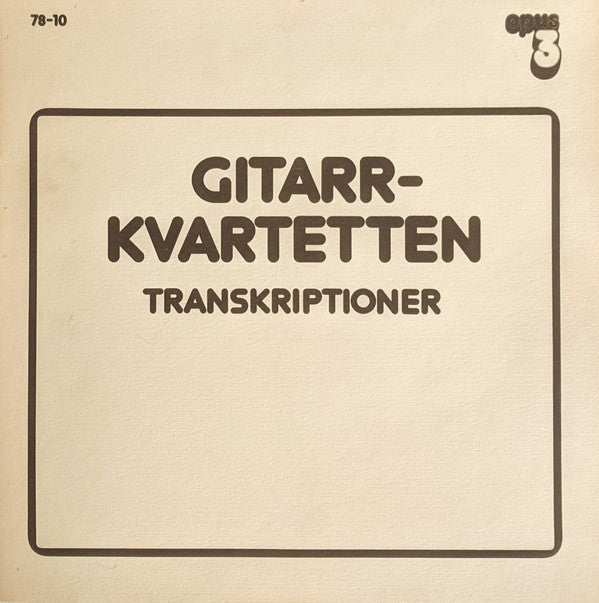 Gitarrkvartetten ~ Transkriptioner (Vinyl) - Djungel & Jazz