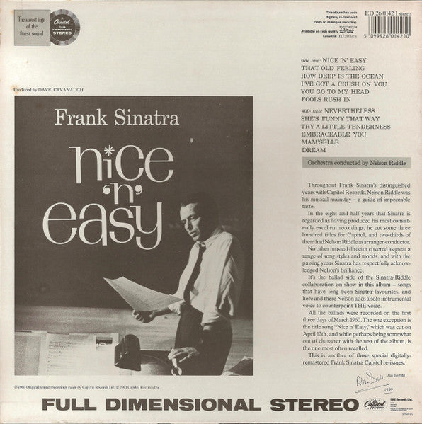 Frank Sinatra ~ Nice 'N' Easy (Vinyl) - Djungel & Jazz